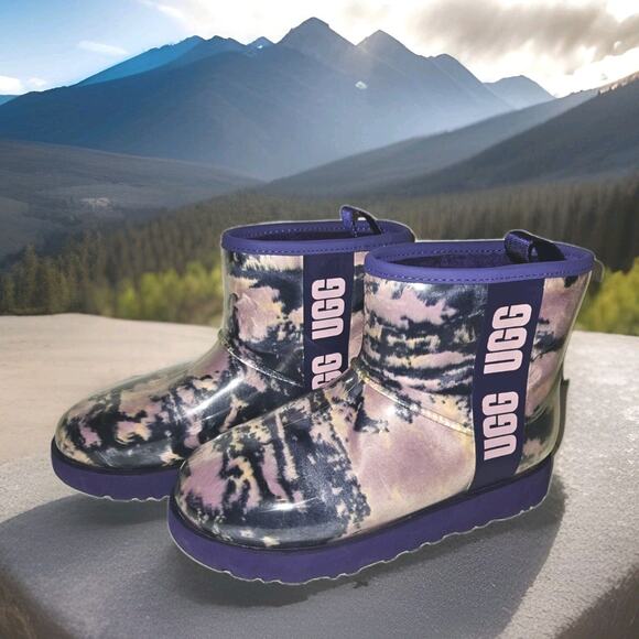 UGG Classic Clear Mini Marble Boots Size 6 EUC $160 - Picture 1 of 12